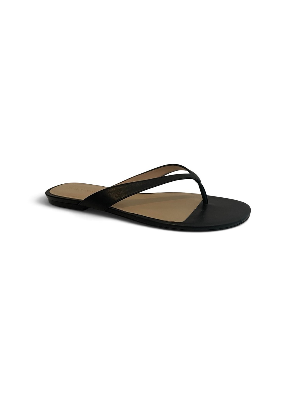STUART WEITZMAN Black Leather Thong Sandals  size 10
